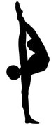Gymnastics Silhouette Stretch Black Wall Decal