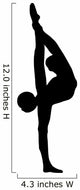 Gymnastics Silhouette Stretch Black Wall Decal