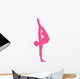 Gymnastics Silhouette Stretch Pink Wall Decal