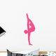 Gymnastics Silhouette Stretch Pink Wall Decal