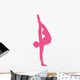 Gymnastics Silhouette Stretch Pink Wall Decal