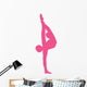 Gymnastics Silhouette Stretch Pink Wall Decal