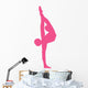 Gymnastics Silhouette Stretch Pink Wall Decal