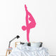 Gymnastics Silhouette Stretch Pink Wall Decal