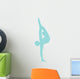 Gymnastics Silhouette Stretch Blue Wall Decal