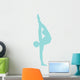 Gymnastics Silhouette Stretch Blue Wall Decal
