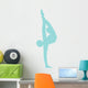 Gymnastics Silhouette Stretch Blue Wall Decal