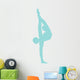 Gymnastics Silhouette Stretch Blue Wall Decal