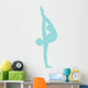 Gymnastics Silhouette Stretch Blue Wall Decal