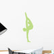 Gymnastics Silhouette Stretch Green Wall Decal