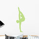 Gymnastics Silhouette Stretch Green Wall Decal
