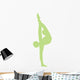 Gymnastics Silhouette Stretch Green Wall Decal