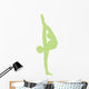 Gymnastics Silhouette Stretch Green Wall Decal