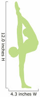Gymnastics Silhouette Stretch Green Wall Decal