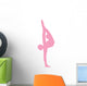 Gymnastics Silhouette Stretch Pink Wall Decal