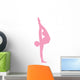Gymnastics Silhouette Stretch Pink Wall Decal