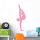 Gymnastics Silhouette Stretch Pink Wall Decal