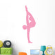 Gymnastics Silhouette Stretch Pink Wall Decal