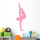 Gymnastics Silhouette Stretch Pink Wall Decal