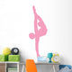 Gymnastics Silhouette Stretch Pink Wall Decal