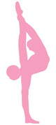 Gymnastics Silhouette Stretch Pink Wall Decal