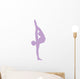 Gymnastics Silhouette Stretch Lavender Wall Decal