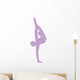Gymnastics Silhouette Stretch Lavender Wall Decal