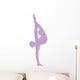 Gymnastics Silhouette Stretch Lavender Wall Decal