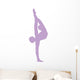 Gymnastics Silhouette Stretch Lavender Wall Decal