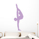 Gymnastics Silhouette Stretch Lavender Wall Decal