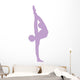 Gymnastics Silhouette Stretch Lavender Wall Decal