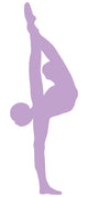 Gymnastics Silhouette Stretch Lavender Wall Decal