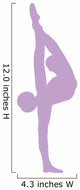 Gymnastics Silhouette Stretch Lavender Wall Decal