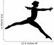 Black Gymnastics Silhouette Leap Wall Decal