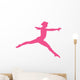 Gymnastics Leap Hot Pink Wall Decal