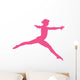 Gymnastics Leap Hot Pink Wall Decal