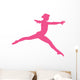 Gymnastics Leap Hot Pink Wall Decal