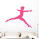 Gymnastics Leap Hot Pink Wall Decal
