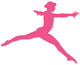 Gymnastics Leap Hot Pink Wall Decal
