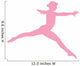 Gymnastics Silhouette Leap Pink Wall Decal