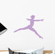 Gymnastics Silhouette Leap Purple Wall Decal