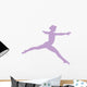 Gymnastics Silhouette Leap Purple Wall Decal