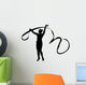 Black Gymnastics Ribbon Dance Wall Decal