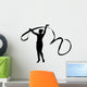 Black Gymnastics Ribbon Dance Wall Decal
