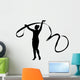 Black Gymnastics Ribbon Dance Wall Decal