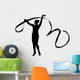 Black Gymnastics Ribbon Dance Wall Decal