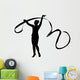 Black Gymnastics Ribbon Dance Wall Decal