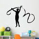 Black Gymnastics Ribbon Dance Wall Decal