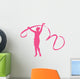Gymnastics Ribbon Dance Pink Wall Decal