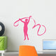 Gymnastics Ribbon Dance Pink Wall Decal